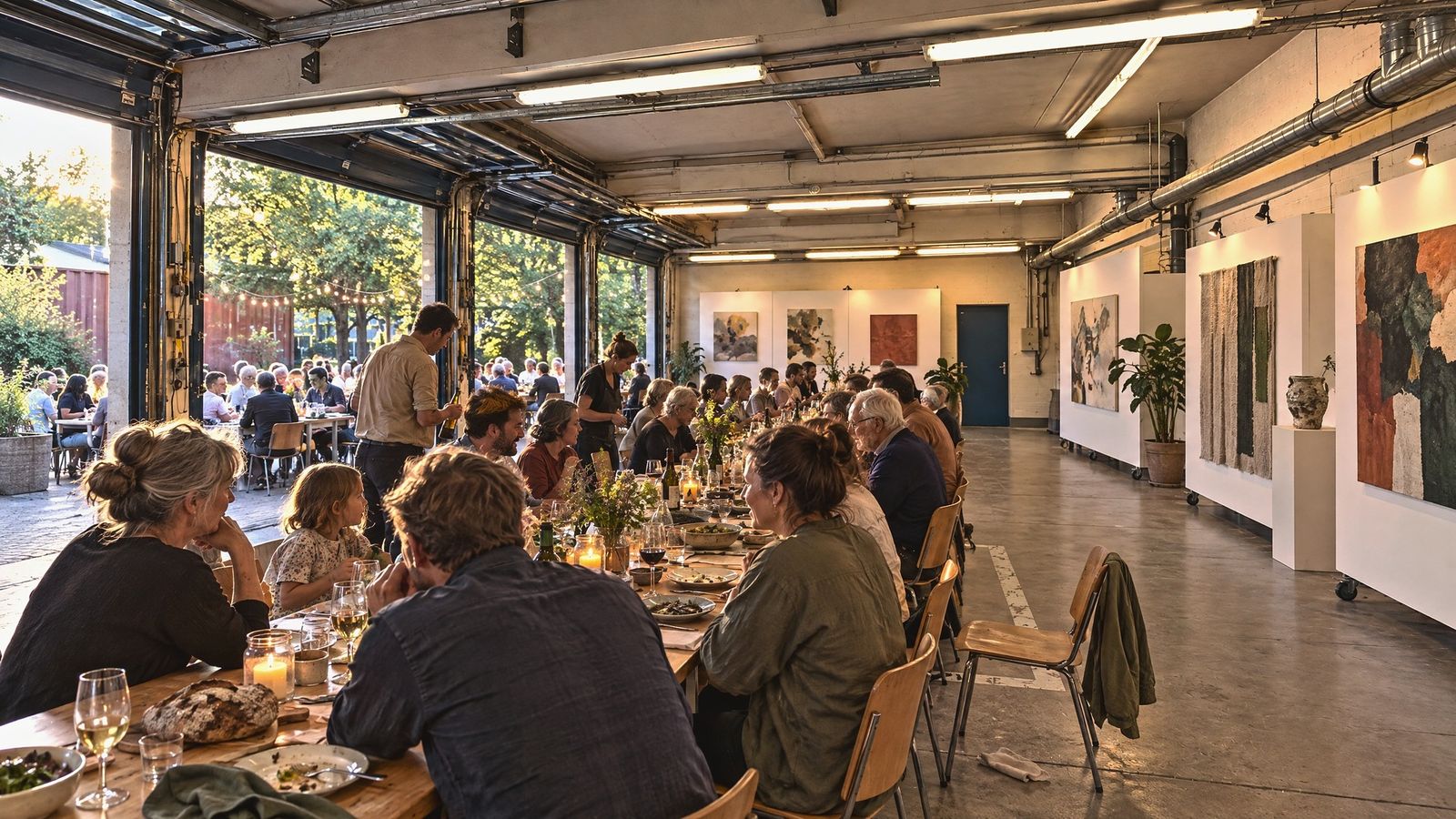 Lange Tafel, die Stadt zu Gast, Visualisierung